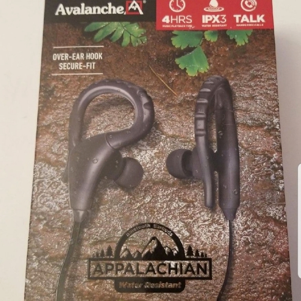 Avalanche Wireless Earbuds Appalachian IPX3 Water Resistant
